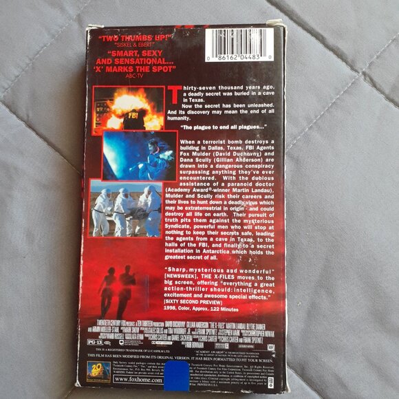 The X-Files Movie VHS 1998 THX Hollywood Video Rental Horror Scifi X Files - Picture 3 of 8